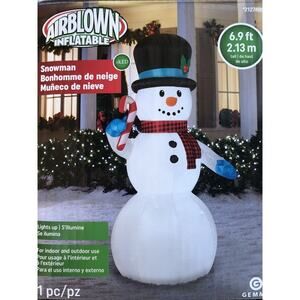 Gemmy Airblown Inflatable‎ Snowman 7 Foot 2020 EUC